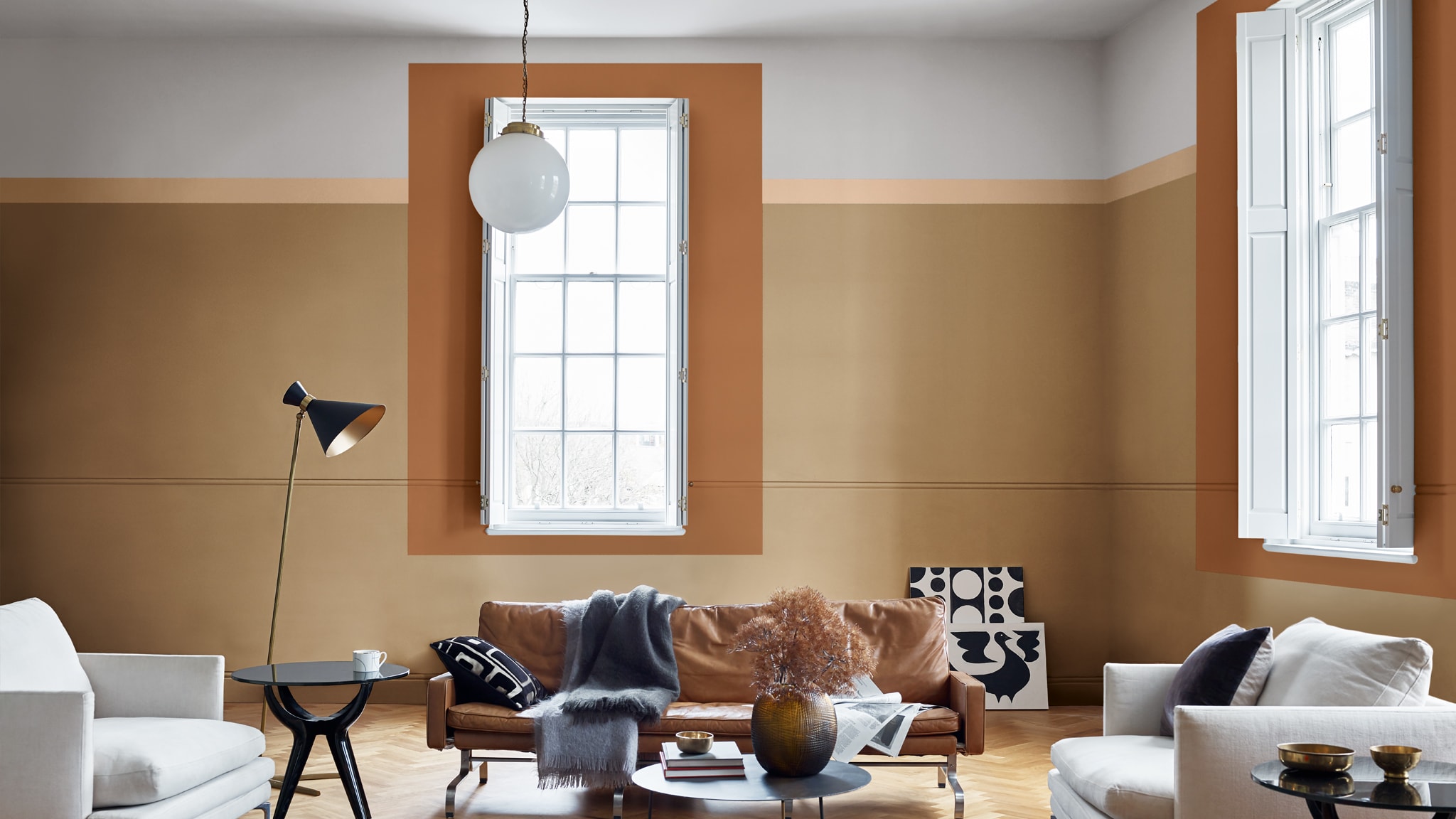 A soothing living room Deco-Paints-Colour-Futures-Colour-of-the-Year-2019-A-place-to-think-Livingroom-Inspiration-21